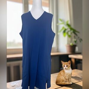 XL Sleeveless Blue Women's Dress from Lands End